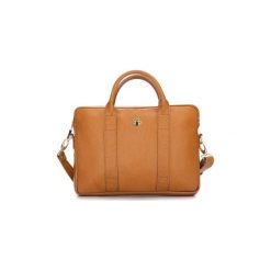 Skórzana torba na laptopa Felice Gold FG04 camel - jasny brąz. Brązowe torby na laptopa Felice, ze skóry, eleganckie. Za 399,99 zł.