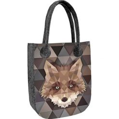 Torebka "City" w kolorze szarym ze wzorem - (S)35 x (W)42 x (G)10 cm. Szare torebki klasyczne damskie Bertoni, z materiału. W wyprzedaży za 57,95 zł.
