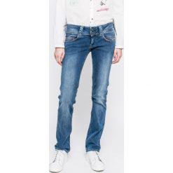 Pepe Jeans - Jeansy Venus. Niebieskie proste jeansy damskie marki Pepe Jeans, z obniżonym stanem. W wyprzedaży za 299,90 zł.