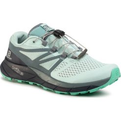 Buty SALOMON - Sense Ride 2 W 406776 21 V0 Icy Morn/Navy Blazer/Electric Green. Zielone buty sportowe damskie Salomon, bez wzorów, z tworzywa sztucznego, sportowe, do biegania. W wyprzedaży za 379,00 zł.