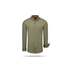 Koszule z długim rękawem Cappuccino Italia Regular Fit Overhemd Army. Zielone koszule męskie Cappuccino Italia, xl, bez wzorów, bez kołnierzyka, z długim rękawem. Za 151,48 zł.