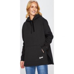 Tommy Jeans - Bluza. Czarne bluzy damskie marki Tommy Jeans, s, bez wzorów, z bawełny, bez rękawów, z kapturem. Za 449,90 zł.