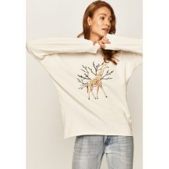 Answear - Bluza. Białe bluzy damskie ANSWEAR, s, z nadrukiem, z bawełny, bez rękawów, bez kaptura. Za 99,90 zł.