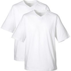 T-shirty męskie: T-shirt (2 szt.) bonprix biały + biały