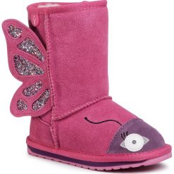 Buty EMU AUSTRALIA - Butterfly K12339 Deep Pink. Różowe śniegowce dziewczęce EMU Australia, bez zapięcia. Za 349,00 zł.