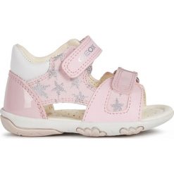 Geox - Sandały dziecięce. Niebieskie sandały dziewczęce Geox, z gumy, bez zapięcia. Za 179,90 zł.