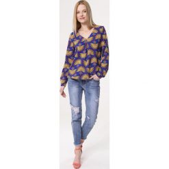 Granatowa Bluzka Wantedness. Niebieskie bluzki damskie Born2be, s, z tkaniny. Za 89,99 zł.