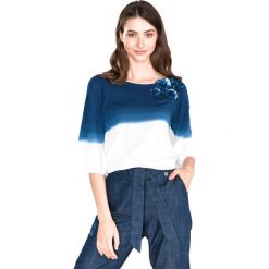 TWINSET Koszulka Niebieski Biały. Niebieskie koszulki damskie Twinset, xs, z aplikacjami, z bawełny, bez kołnierzyka. Za 728,95 zł.