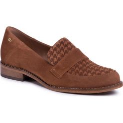Lordsy EDEO - 3561-1199/1208 Brąz. Pomarańczowe półbuty damskie Edeo, ze skóry, bez obcasa, na obcasie. Za 299,00 zł.