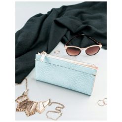 Portfel damski slim wallet niebieski Milano Design K1209 - Niebieski. Niebieskie portfele damskie ze skóry. Za 34,99 zł.