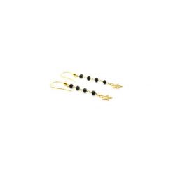 Kolczyki Spinel gwiazdki. Czarne kolczyki damskie Brazi druse jewelry, z spinelem, srebrne. Za 170,00 zł.