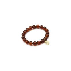 Bransoletka Bursztyn Mandala złoto. Pomarańczowe bransoletki damskie Brazi druse jewelry, z bursztynem, srebrne. Za 168,00 zł.