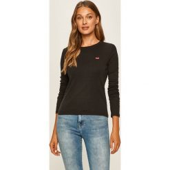Levi's - Longsleeve. Czarne bluzki damskie Levi's®, s, z aplikacjami, z bawełny, casualowe, z okrągłym kołnierzem, z długim rękawem. Za 149,90 zł.