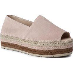 Espadryle EVA MINGE - EM-14-05-000104 821. Różowe espadryle damskie Eva Minge, bez wzorów, ze skóry, bez obcasa, na obcasie. W wyprzedaży za 279,00 zł.