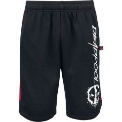 Deadpool Logo Krótkie spodenki czarny/czerwony. Czarne spodenki i szorty męskie marki Deadpool, z napisami. Za 121,90 zł.