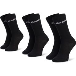 Zestaw 3 par wysokich skarpet unisex Reebok - Act Core Crew Sock 3p FL5229 Black. Czarne skarpetki damskie Reebok, bez wzorów, z elastanu. Za 19,00 zł.