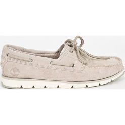 Timberland - Mokasyny Camden Falls Suede. Brązowe mokasyny damskie Timberland, bez wzorów, ze skóry, bez obcasa, na obcasie, bez zapięcia. W wyprzedaży za 439,90 zł.