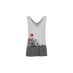 Topy na ramiączkach / T-shirty bez rękawów Desigual GRIZELLA. Szare topy damskie marki Desigual, l, z tkaniny, casualowe, z długim rękawem. Za 161,85 zł.
