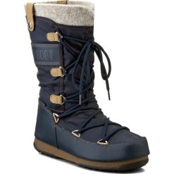 Buty zimowe damskie: Śniegowce MOON BOOT – W.E. Monaco Felt 24003200006 Blu Denim