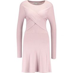 Sukienki: Lost Ink CROSS WRAP FLARE Sukienka dzianinowa light pink