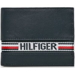 Tommy Hilfiger - Portfel skórzany. Niebieskie portfele męskie marki TOMMY HILFIGER, bez wzorów, ze skóry. Za 229,90 zł.
