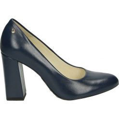 Czółenka - 17-40OB P BLU. Szare buty ślubne damskie Venezia, ze skóry. Za 299,00 zł.