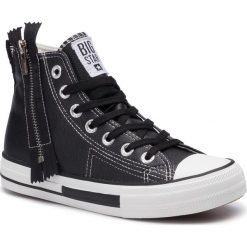 Trampki BIG STAR - EE274564 Black. Czarne półbuty damskie BIG STAR, na co dzień, bez wzorów, z gumy, retro, bez obcasa, na płaskiej podeszwie, bez zapięcia. W wyprzedaży za 129,00 zł.