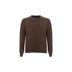 Swetry Harmont Blaine V NECK. Pomarańczowe swetry męskie Harmont Blaine, m, bez wzorów, bez kołnierzyka, bez kaptura. Za 671,21 zł.