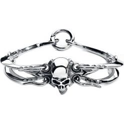 Wildcat Tribal Skull Bracelet Bransoletka - Łańcuch srebrny. Szare bransoletki męskie marki Wildcat, srebrne. Za 99,90 zł.