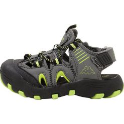 Kappa TAKEN Sandały trekkingowe grey/lime. Szare sandały chłopięce marki Kappa, z materiału. Za 129,00 zł.