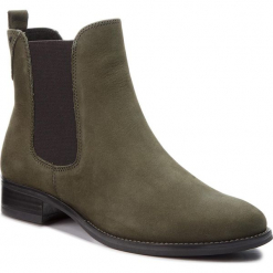 Sztyblety CAPRICE - 9-25317-21 Khaki Nubuc 716. Zielone buty zimowe damskie marki Caprice, z materiału, na obcasie. W wyprzedaży za 259,00 zł.