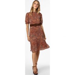 Comma - Sukienka damska, pomarańczowy. Pomarańczowe sukienki damskie comma, bez wzorów, retro, bez kołnierzyka, bez rękawów. Za 399,95 zł.