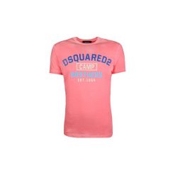 T-shirty z krótkim rękawem Dsquared S74GD0374. Różowe t-shirty męskie Dsquared, s, bez wzorów, bez kołnierzyka, krótkie. Za 599,00 zł.