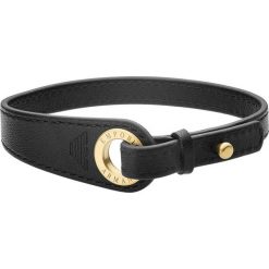 Emporio Armani - Bransoletka skórzana. Żółte bransoletki męskie Emporio Armani, ze stali. Za 449,90 zł.