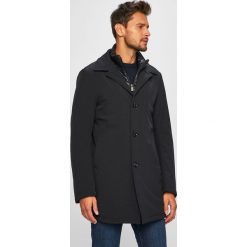 Trussardi Jeans - Płaszcz. Niebieskie płaszcze męskie Trussardi Jeans, s, bez wzorów, z elastanu, bez kaptura. Za 1549,00 zł.