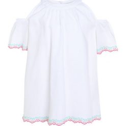 Sukienki dziewczęce: Abercrombie & Fitch HIGH NECK COLD SHOULDER Tunika white