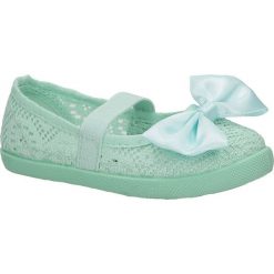 Zielone baleriny slip on ażurowe z kokardą casu cb-s153. Zielone baleriny dziewczęce Casu, bez wzorów, bez obcasa. Za 49,99 zł.