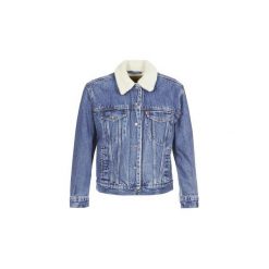 Kurtki jeansowe Levis EX-BF SHERPA TRUCKER. Niebieskie kurtki damskie marki Levi's®, xl, bez wzorów, z jeansu, bez kaptura. Za 455,20 zł.