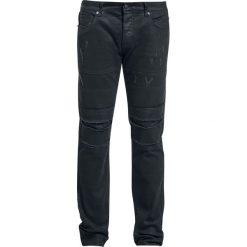 Jeansy męskie regular: Doomsday Destroyed Jeans Jeansy czarny