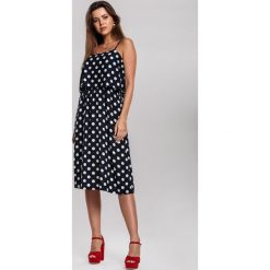 Granatowa Sukienka Beetles. Niebieskie sukienki damskie other, xl, bez wzorów, bez kołnierzyka, bez rękawów, mini. Za 69,99 zł.