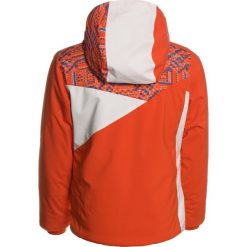 Spyder PROJECT Kurtka narciarska burst/coral geo print/white. Brązowe kurtki chłopięce marki Spyder, z hardshellu, outdoorowe. W wyprzedaży za 467,35 zł.
