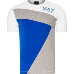 T-shirt EA7 EMPORIO ARMANI. Białe t-shirty męskie z nadrukiem, z bawełny, sportowe, z okrągłym kołnierzem. W wyprzedaży za 204,00 zł.