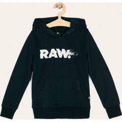G-Star Raw - Bluza dziecięca 128-176 cm. Niebieskie bluzy chłopięce G-Star RAW, z nadrukiem, z bawełny, retro, bez rękawów, z kapturem. Za 299,90 zł.