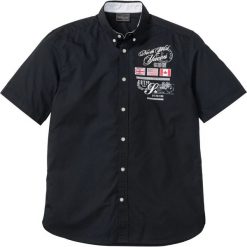 Koszula z krótkim rękawem i nadrukiem bonprix czarny z nadrukiem. Czarne koszule męskie bonprix, xl, z nadrukiem, sportowe. Za 54,99 zł.