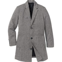 Płaszcz z wykładanym kołnierzem bonprix czarno-biały melanż. Płaszcze męskie bonprix. Za 239,99 zł.