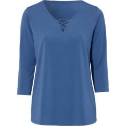 Cellbes Bluzka denim blue female niebieski 34/36. Niebieskie bluzki damskie Cellbes, bez wzorów, z denimu, bez kołnierzyka, bez rękawów. W wyprzedaży za 69,00 zł.