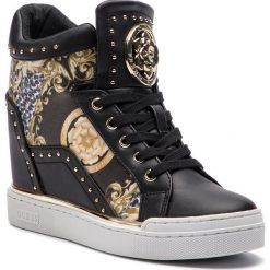 Sneakersy GUESS - FL5FIN PEL12 BLACK. Czarne sneakersy damskie Guess, z materiału. Za 669,00 zł.