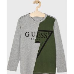 Guess Jeans - Longsleeve dziecięcy 118-175 cm. Szare t-shirty chłopięce Guess Jeans, z nadrukiem, z bawełny, z długim rękawem. W wyprzedaży za 69,90 zł.