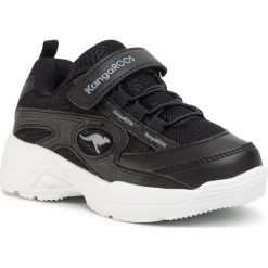 Sneakersy KANGAROOS - Kc-Chunky Ev 18469 000 5003 Jet Black/Steel Grey. Czarne trampki chłopięce KangaROOS, bez wzorów, ze skóry ekologicznej, na rzepy. W wyprzedaży za 139,00 zł.