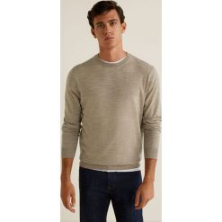 Mango Man - Sweter Willyc. Szare swetry klasyczne męskie Mango Man, l, z dzianiny, z okrągłym kołnierzem. Za 199,90 zł.